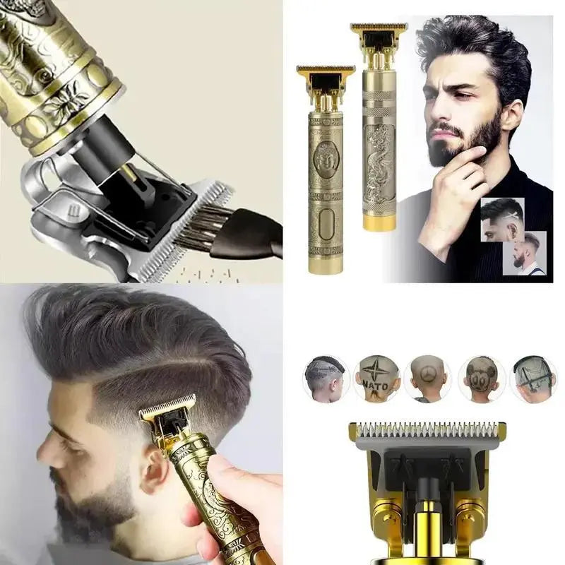 Máquina de corte de cabelo e barba profissional