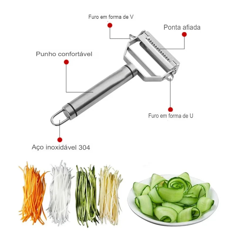 Descascador em aço inoxidável para frutas e legumes